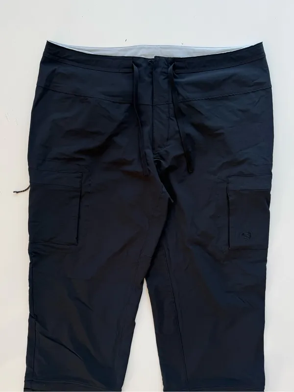 Mountain HardWear Zip Off Hiking Cargo Pants Black Size 12 - Image 3