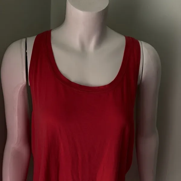 Lululemon Love Tank Top Pleated Racerback Poppy Coral Pima Cotton Size 10 - Image 7