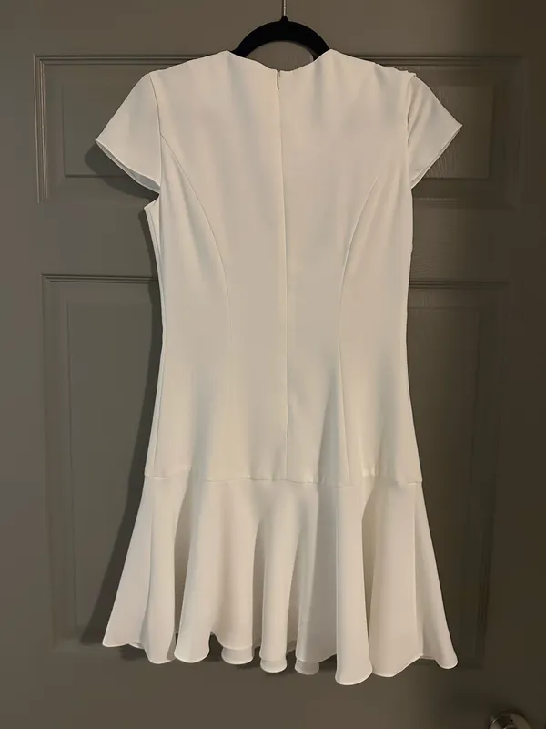 Amanda Uprichard Short Sleeve White Dress Small - Image 2