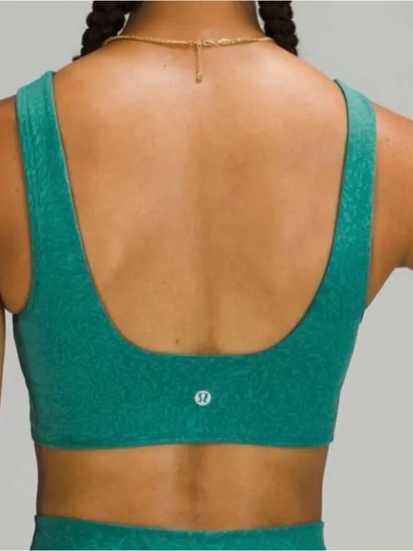 Lululemon Everlux cut out teal lagoon medium support train bra, size 6 athletic - Image 5