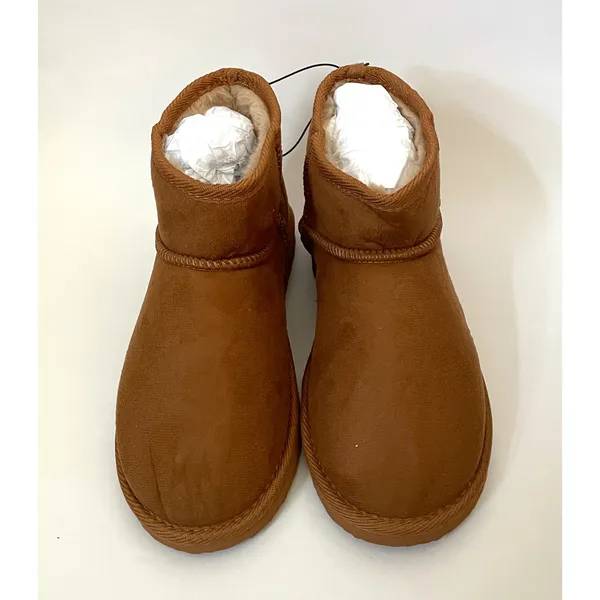 MIA Faux Fur Bootie Lightweight Winter Warm Boot Brown Size 6.5 NEW - Image 3