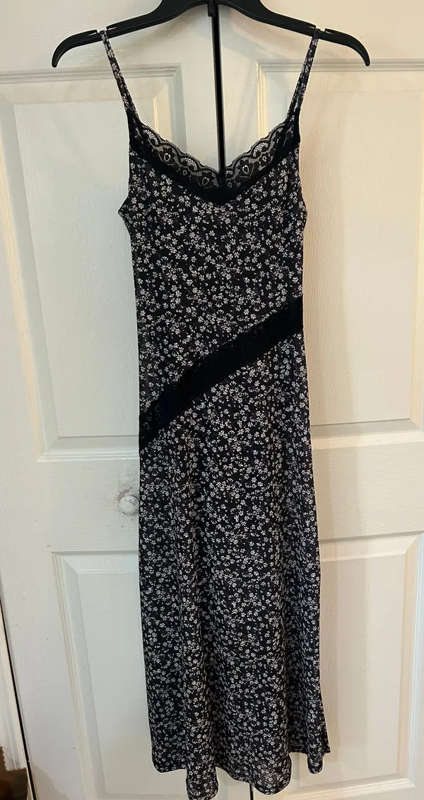 Topshop Floral Lace Mesh Midi Dress - Image 2