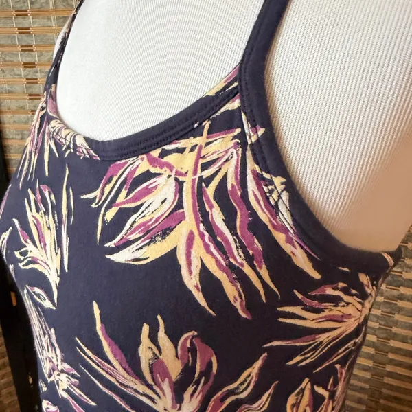 Pact Organic Cotton Fit & Flare Strappy Midi Dress – Tropical Botanical Print - Image 5