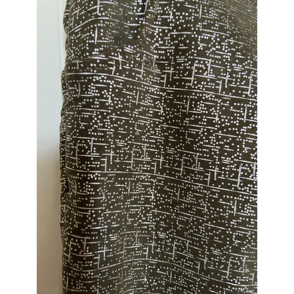 Free for Humanity‎ Womens Pants Sz OS Olive Green Silver Digital Sweatpants NEW - Image 6