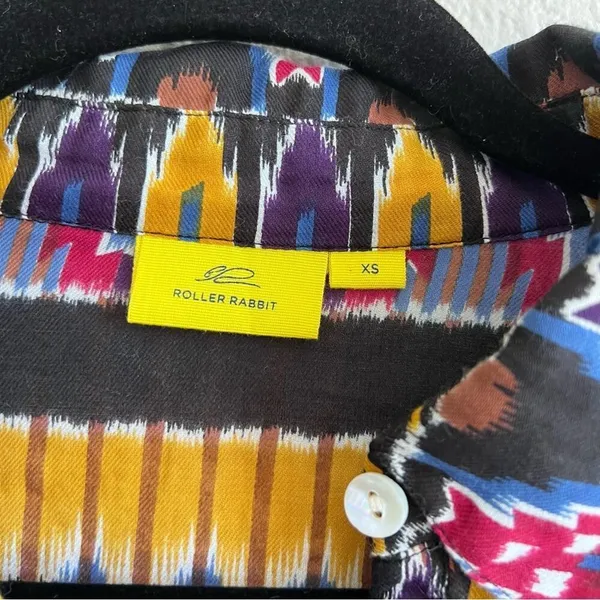 Roller Rabbit Ikat Print Long‎ Sleeve Shirt Dress - Image 7