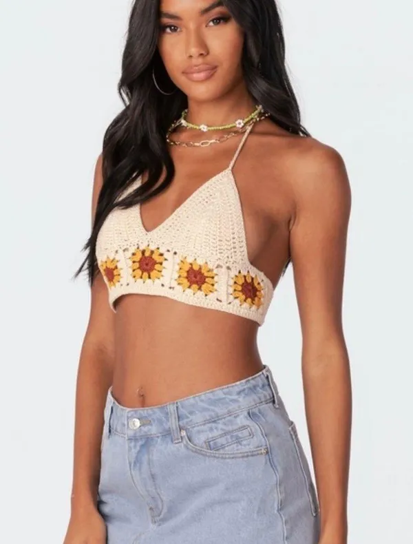 Edikted - Jeanie Crochet Top - Image 2