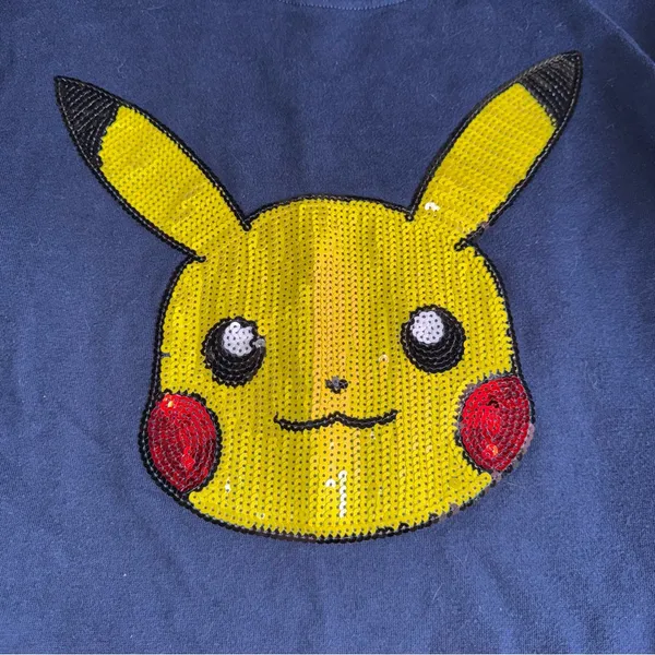 Pokémon Navy Blue Pikachu Graphic Long Sleeve Shirt - Image 2