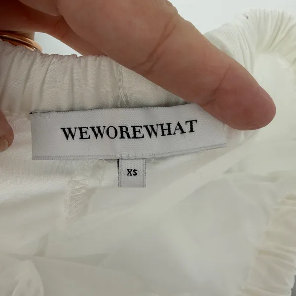 WeWoreWhat Womens XS White Wide‎ Leg Relaxed Elastic Waist Pull On Pants - Image 3
