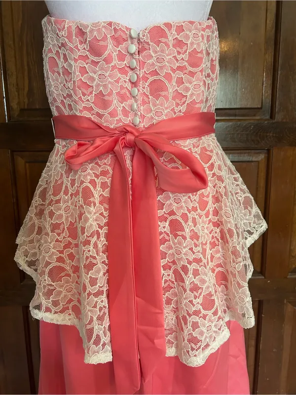 Mori Lee By Madeline‎ Gardner Bridesmaid Dress Prom Gown Pink w/ Shawl 14 - Image 8