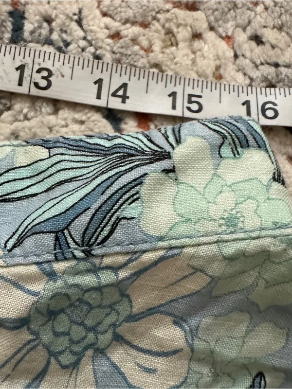 LOFT Gardenia Mini Skirt Sz M linen blend button Flowy Boho Preppy - Image 9