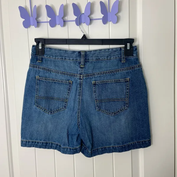 Vintage Merona women’s medium wash blue denim fit 1 100% cotton jean‎ shorts 4 - Image 4
