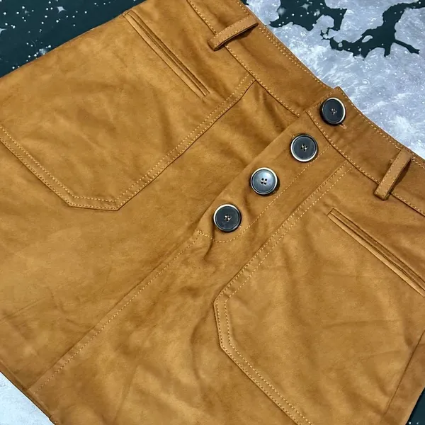 ZARA TRF Collection Faux Suede Skirt - Image 4