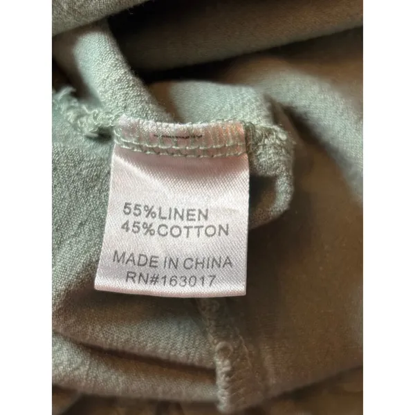 Princess Polly Sage Green Linen Blend Mini Skirt Size US 8 Cotton High Waisted - Image 5