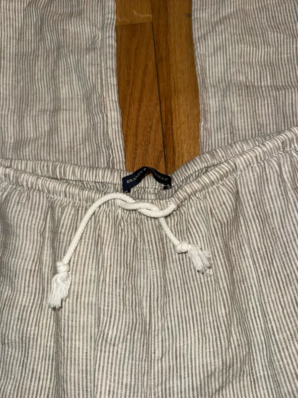 Brandy Melville Anastasia linen pant cream - Image 5