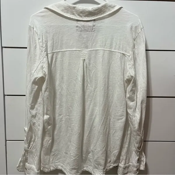 Anthropologie Maeve White Button Down Top - Image 3