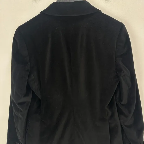 Madewell Peak-Lapel Double-Breasted Blazer in Velvet Classic Black XXS NWT - Image 12
