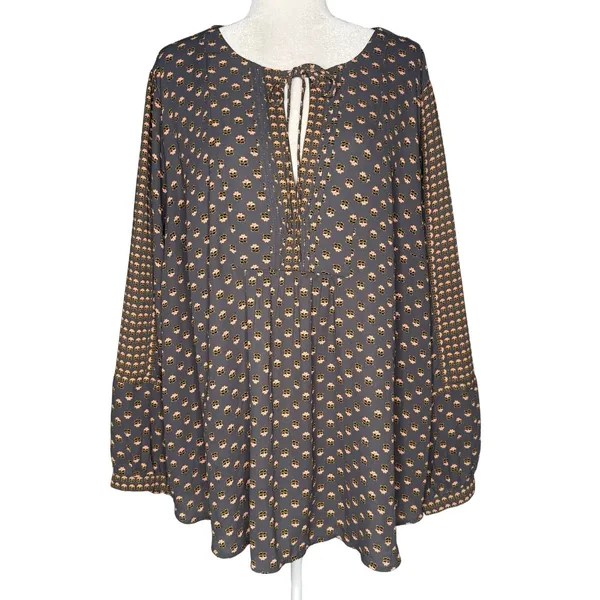 Ann Taylor LOFT Plus 24 Long Sleeve Pullover Blouse Peasant Top Boho Cottagecore - Image 2