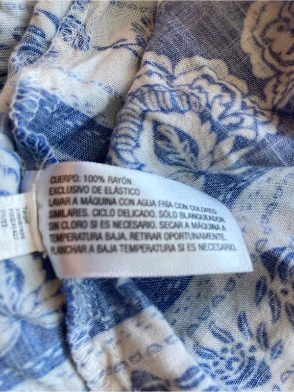 Knox Rose Blue White Toile Floral Sundress XL Like New Coastal - Image 10
