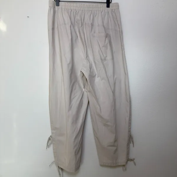 Grade & Gather Cotton Side Tie Barrel Pants Medium Tan Lagenlook‎ Artsy Pull On - Image 6
