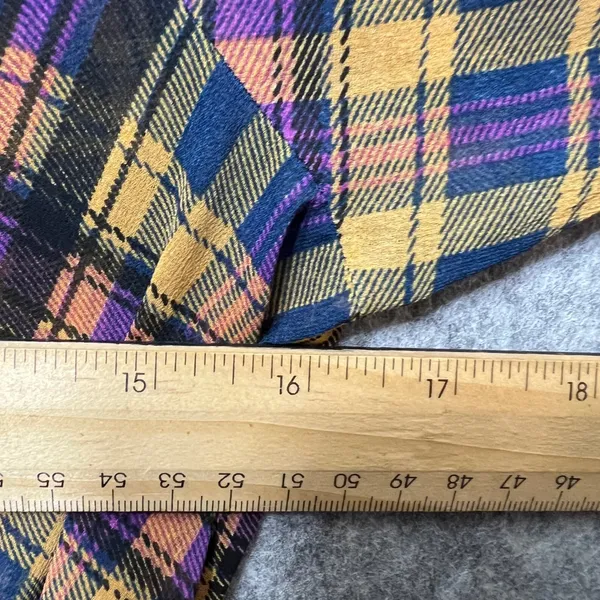 Love Fire Sheer Plaid Shirt Dress Long Sleeve Button Front Casual Size‎ Small - Image 6