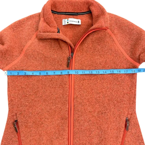 Smartwool Womens Hudson Trail Fleece Full Zip Jacket Canyon Rose Orange Medium - Image 4