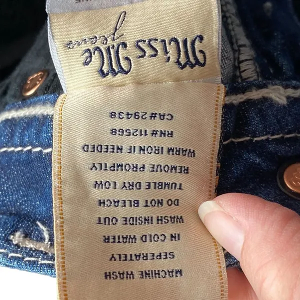 Miss Me Jeans Womens‎ Size 26 skinny cut Denim Embroidered Flower Pockets - Image 11