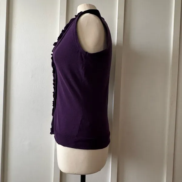 The Limited Ruffle Trim Sleeveless Cardigan - Image 3