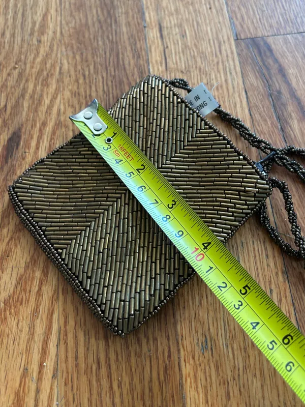 MCM Gold Beaded Mini Crossbody Bag - Made in Hong Kong - Image 6