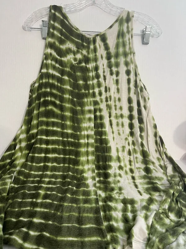 Unity World Wear Green Tie-Dye Sleeveless Top - Image 3