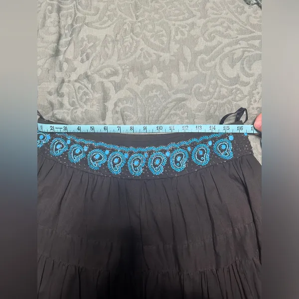 Issue New York Whimsy‎ Tiered Maxi Skirt Blue Size 12 - Image 11
