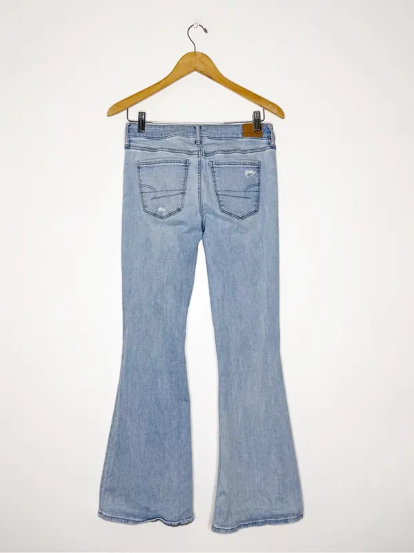 American Eagle Next Level Stretch Low Rise Flare Jeans Size 6 Regular - Image 2