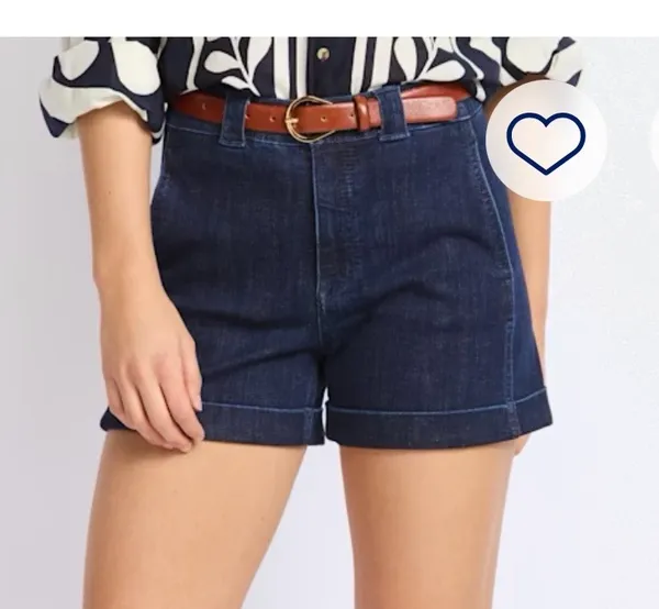 Studio Blue Zeph High Rise Forward Seam Self Cuff Denim Shorts - Image 4