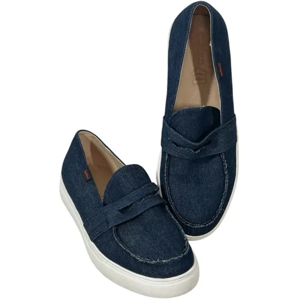 Denim Slip On Loafers Boat Shoe Style EU 40 US 9 9.5 - Image 2