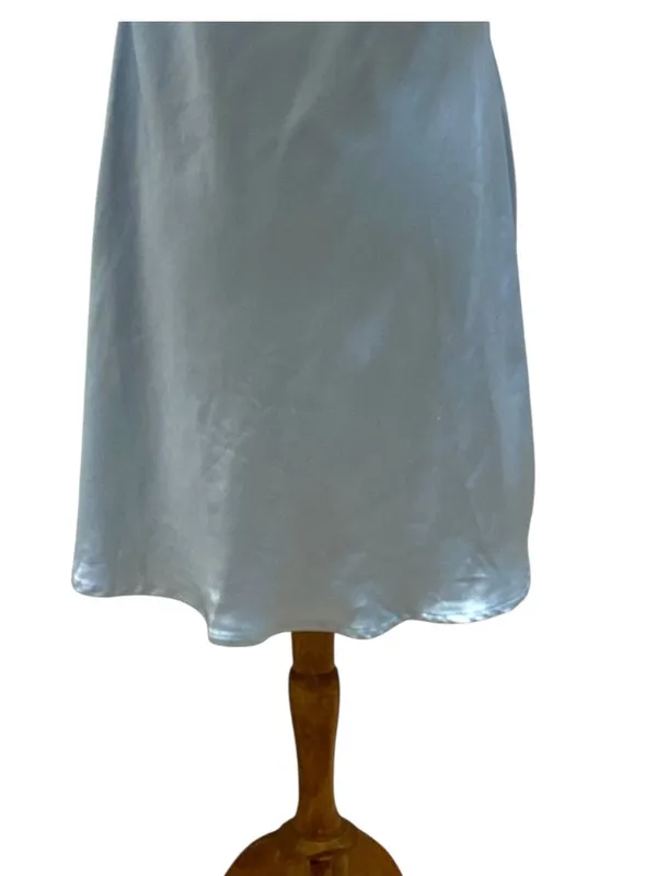 Altar’d State Satin Tie Halter Slip Dress Blue Size XXL NWT Wedding Glam Prom - Image 7