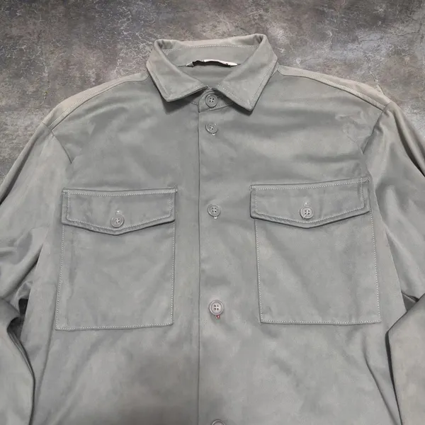 ZARA Oversized Faux Leather Button Down - Image 4