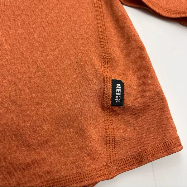 REI Co-op Womens Size Medium Orange Long Sleeve Athletic Top Quarter Zip Outdoor - Image 4