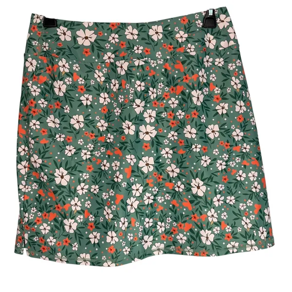 Loukeith Women Floral Print Green Skort Athletic‎ Golf Tennis Skirt Size L - Image 2