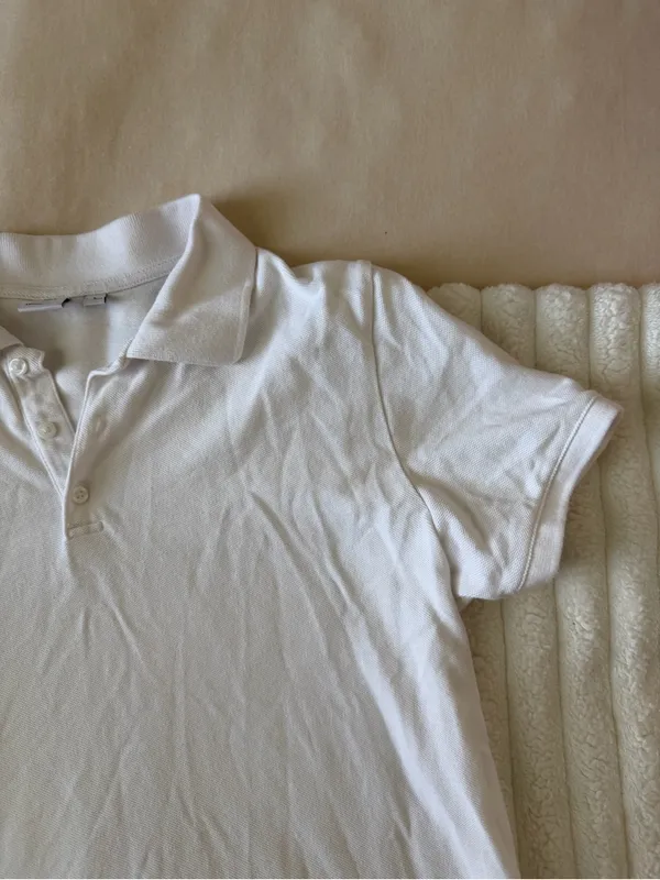 Aritzia TNA Holland White Polo-Style Short Sleeve Top - Image 4