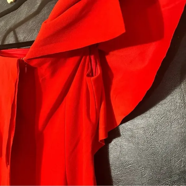 Ralph‎ Lauren Red Off Shoulder Dress Size 0 - Image 7