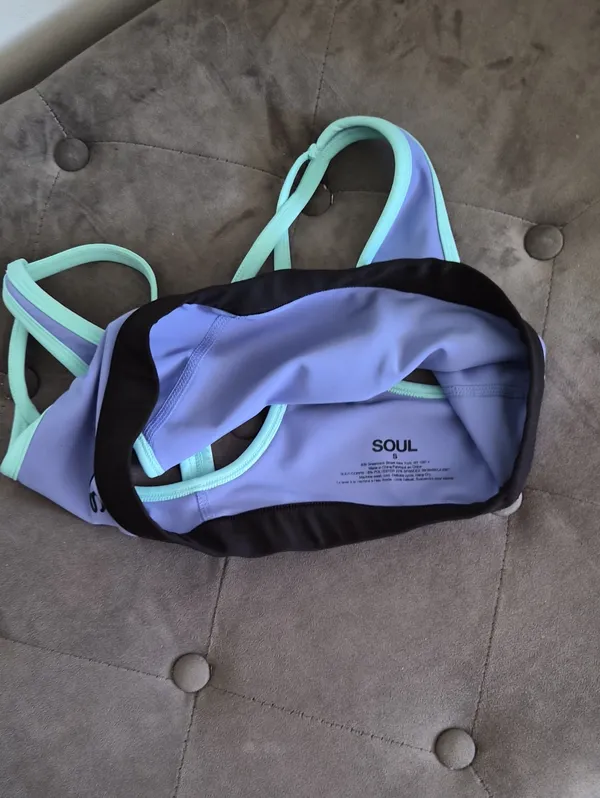 SoulCycle Lavender & Mint Strappy Sports Bra SMALL - Image 5