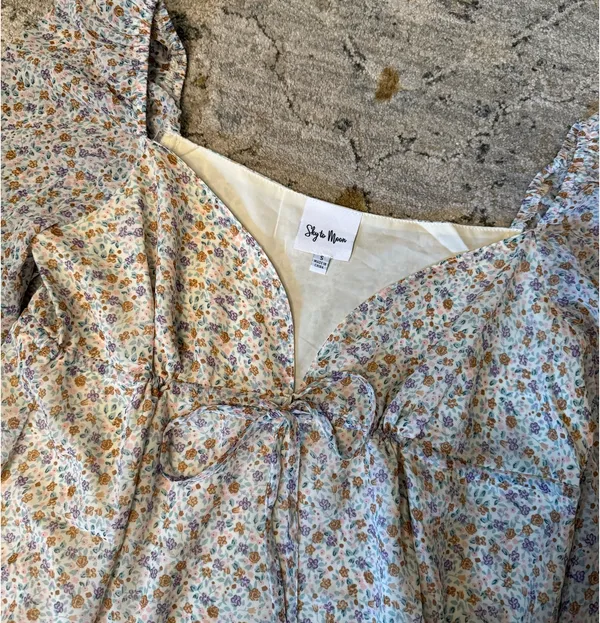 Floral Sky to Moon Mini Dress - Image 3