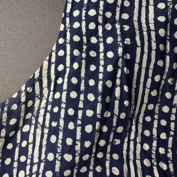 Madewell 100% Silk Sleeveless Dress Size 12 Navy Print w/ Pockets - Image 6