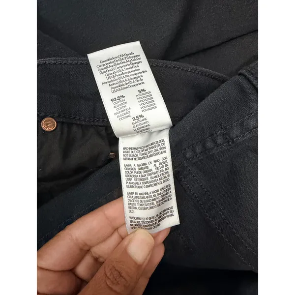 Mother The Insider Crop Step Fray Jeans in Not Guilty Black Mid Rise Size 29 - Image 9