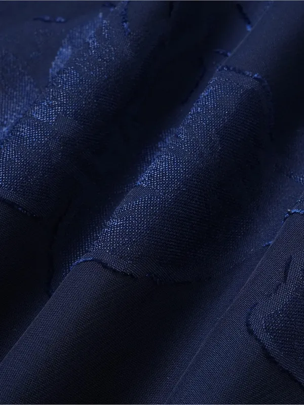 Rihoas Navy Jacquard Slip Maxi Dress Blue - Image 6