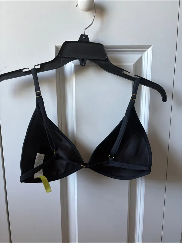Gianni Bini Black Triangle Bikini Top with Adjustable Straps Size Medium - Image 2