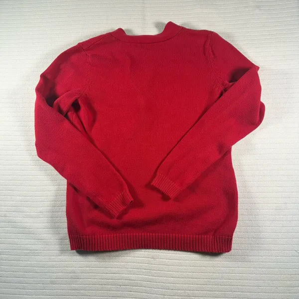 Charter Club Women’s Sweater Medium Red Knit Toggle Neck Pullover - Image 10