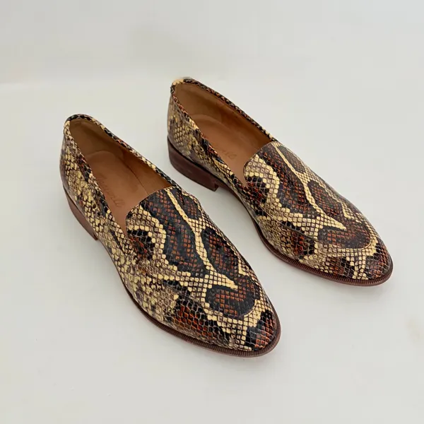 MADEWELL The Frances Loafer Snake Embossed Leather Snakeskin Shoes Size 8.5 - Image 5