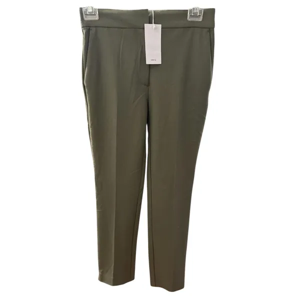 Mango Women's Skinny‎ Pants - Green Size 2 Petite - Image 4