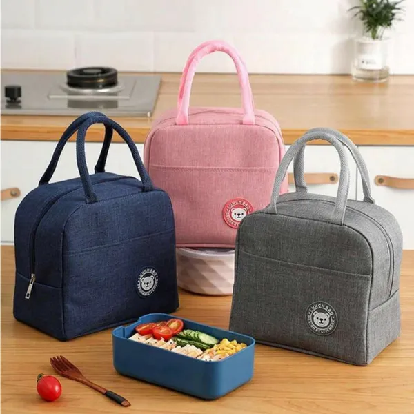 Portable lunch bag with side pocket Made of Polyester - Image 3