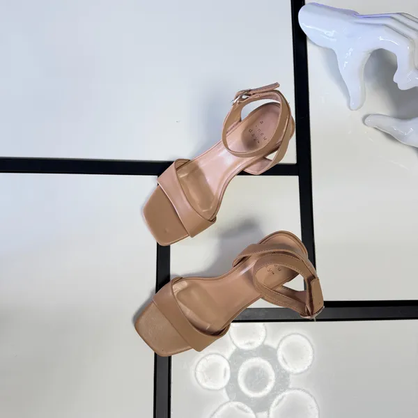 A New Day Nude Beige Ankle Strap Block Heel Sandals Size 6.5 👡✨ - Image 5